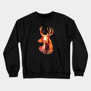 Evening Solace Deer Crewneck Sweatshirt